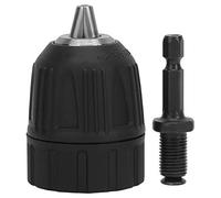Keyless Plastic Drill Chuck, 0.8 to 10 mm Clamping Range with Thread, Lightweight Chuck for Electric Drills