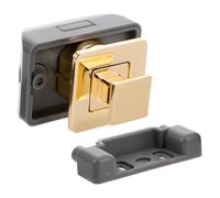 Keyless Push Button Lock for Rv Cabinets and Yacht Drawers | Installation Hardware Included, Metal and Zinc Alloy Build, Flush Mounted round Design, Discreet Gold Finish