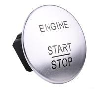 Keyless Push Start Stop Engine Button for Ignition Switch Compatible with For Benz Models Including S, W164, W205 Series (Silver)