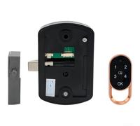 Keyless Smart Door Lock Featuring 360 Degree Fingerprint Scanner, Digital Keypad And Card For Access, Auto Locking Function, Powered With Usb Backup, Zinc Alloy Build(B)
