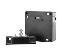 Keyless Smart Wood Door Lock with IC Card and NFC, Invisible Electronic Cabinet Locker for Furniture Drawer, App Control Security System, Black Finish