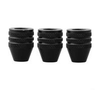 Keyless Three-Jaw Drill Chuck for Rotary Tools, 0.3-3.4 mm Clamping Range, M7 & M8x0.75 Thread, Heat-Treated Carbon Steel with Black Oxide Finish, 3-Pack(M8x0.75mm Short)