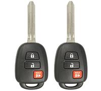 Keyless2Go Key Fob Keyless Entry Remote Car Key for Vehicles That Use 3 Button GQ4-52T with H Chip - 2 PACK