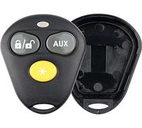 KeylessOption Keyless Entry Remote Control Starter Car Key Fob Case Shell Outer Cover 2 Button Pads for Viper Aftermarket Alarm