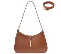 Keyli Fashion Shoulder Bag for Women Vegan Leather Adjustable Handbags Hobo Bags Purses with Long Strap, A-brown