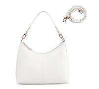 Keyli Small Shoulder Handbags for Women Mini Purse Waterproof Soft Leather Crossbody Bags for Work Shopping Travel, White