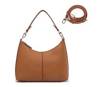 Keyli Small Shoulder Handbags for Women Mini Purse Waterproof Soft Leather Crossbody Bags for Work Shopping Travel, Brown
