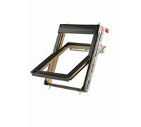 Keylite Centre Pivot Integral Blind Roof Window with Standard Electric Kit - 1140 x 1180mm - Pine Finish - CP08EISEK