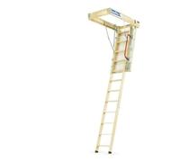 Keylite KYL05 Loft Ladder 600 x 1200mm Timber Heavy Duty 3 Section Folding Fully Assembled