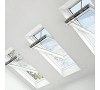 Keylite Polar Centre Pivot Hi-Therm Roof Window with Premium Electric Kit - 550 x 980mm - White PVC - PCP02HTPEK