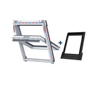 Keylite White Pvc Centre Pivot 780X1400 Hi-Therm + Tile Flashing
