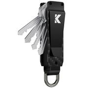 Keymarx Key Organizer for Men Compact Key Holder Minimalist Key Case Metal Key Chain Key Holder for Keychain Secures 2-5 Keys, Carbon Fiber, One size