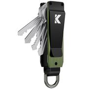 Keymarx Key Organizer for Men Compact Key Holder Minimalist Key Case Metal Key Chain Key Holder for Keychain Secures 2-5 Keys, Brushed Army Green, One size