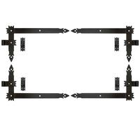 KeyMet Angle Strip Hinges 5 cm Black, Primed Steel, Double/Single Door
