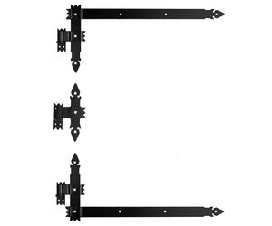 KeyMet Angle Strip Hinges 5 cm Black, Primed Steel, Double/Single Door