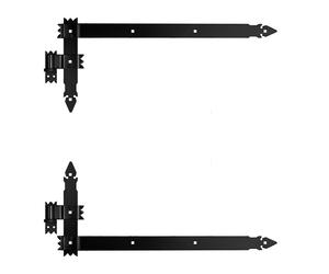 KeyMet Angle Strip Hinges 5 cm Black, Primed Steel, Double/Single Door