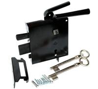 Keymet Screw-In Key Lock Stump Dr Lever Cabinet Lock Right, Black
