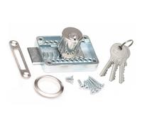 keymet Thumbturn Mortise Lock Bolt Latch Cylindrical Lock, Nickel Plated, 22 mm