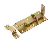 KeyMet Yellow Galvanized Lock LOCK for Doors, 1 Piece, 100/50 Push Bolt, Offset 15mm, Alloy Steel, Polished Finish