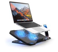 KEYNICE Laptop Cooling Pad for 12-15.6 Inch Laptops - 3 Quiet Fans, 5 Adjustable Heights, 2 USB Ports, Phone Holder - Gaming Laptop Cooler with Ergonomic Design
