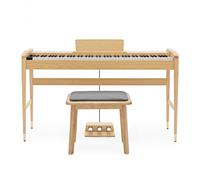 Keynote Contemporary Digital Piano with Bluetooth Stool Pack Light Oak
