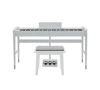 Keynote Contemporary Digital Piano with Bluetooth Stool Pack White