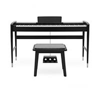 Keynote Contemporary Digital Stage Piano Keyboard with 88 Weighted Keys and Bluetooth, Matte Black