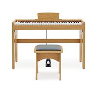 Keynote Junior Digital Piano & Stool by Gear4music Light Oak
