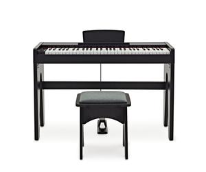 Keynote Junior Digital Piano & Stool Matte Black