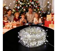 KeyoGoS LED Copper Wire Firecracker Light String & Copper Wire String Lights - Firecracker Fairy Ligh ts for Holiday Wreaths, Christmas Tree, Indoor/Outdoor Ambience (B,20M European Standard)
