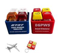 KeyoGoS Pilot And Crew Alert Keychain Egpws Warning Sound Simulator, Airplane Emergency Alert Keycha ins, Pilot Alert Keycha in, Cockpit Sounds Simulator Keychain, Stress Relief (AB)