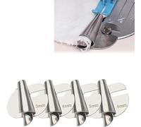 KeyoGoS Sewing Rolled Hemmer Foot,3-10mm Universal Sewing Rolled Hemmer Foot Set,Stainless Sewing Machine Presser Foot Hemmer Foot for Home,Sewing Machine Accesso (4 Pcs(3-6mm))