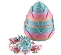 Keyohome 3D Printed Dragon in Egg - Crystal with Colorful Flexible Joints, Mystery Articulated Toy, Executive Desk Ornament Gift (Candy)