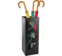 Keyohome Metal Umbrella Holder FreeStanding Umbrella Stand 16x16x42CM Hollow-Out Design Square Umbrella Storage Rack Decorative Umbrella Stand for Hallway Entryway Home Hotel Office