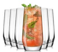 Keyoung Long Drink Cocktail Glasses Set of 6 Premium Glassware 550 ml for Home, Restaurants and Parties, Dishwasher Safe