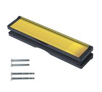 Keypak 10.62" (27cm) Door Letterbox - Fits 20-40mm Doors, Adjustable Letter Box for UPVC Composite Timber Doors, Anti-Snap Flap, Internal Draught Excluder (Black/Polished Gold)