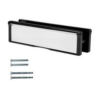 Keypak 10 Inch (27Cm) Door Letterbox - Fits 40-80mm Upvc Timber Doors, Telescopic Sleeved Letter Box, Black/chrome