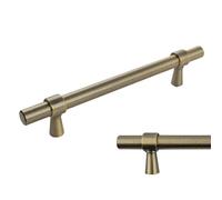 keypak 10 Pack Antique Brass Smooth Kitchen Cupboard Handles 128mm