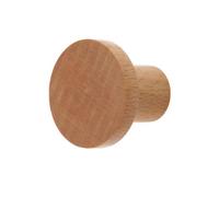 Keypak 10 Pack Basic Round Wooden Knobs 33mm Light Stain - Classic Beech Wood Cabinet Handles For Furniture & Diy