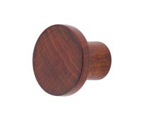 Keypak 10 Pack Basic Round Wooden Knobs 33mm Medium Stain - Classic Beech Wood Cabinet Handles For Furniture & Diy