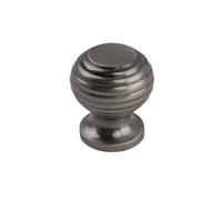 Keypak 10 Pack Beehive Cabinet Door Knobs - Antique Nickel - Furniture Handles For Cupboards, Drawers & Doors
