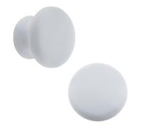 keypak 10 Pack Classic Wooden Knobs 40mm - Traditional Natural Wood Cabinet & Drawer Knob Handles for Kitchen Cabinets, Wardrobes, Cupboards, Furniture & DIY Renovations (White)