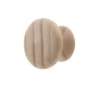 Keypak 10 Pack Classic Wooden Knobs 40mm Untreated Pine - Natural Wood Cabinet & Drawer Knob Handles For Diy Renovations
