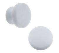 Keypak 10 Pack Classic Wooden Knobs 40mm White - Natural Wood Cabinet & Drawer Knob Handles For Diy Renovations