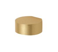 Keypak 10 Pack Coin Metal Knobs 25mm Brushed Brass - Contemporary Cabinet & Drawer Knob Handles For Diy Renovations