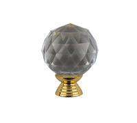 Keypak 10 Pack Crystal Ball Glass Door Knobs 30mm - Cabinet Drawer Wardrobe Furniture Handle Knob Pull
