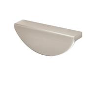 keypak 10 Pack Half Round Metal Handles 100mm Satin Nickel - Classic Cabinet & Drawer Pull Handles for Kitchen Cabinets, Wardrobes, Cupboards, Furniture & DIY Renovations