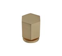 Keypak 10 Pack Hexagonal Knob Brushed Brass - Textured Drawer Knobs With Fixings Suitable For Cabinet & Cupboard Handles