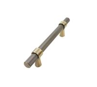Keypak 10 Pack Knurled T Bar Pull Handles 96mm Hole Centre Antique Brass - Modern Cabinet & Kitchen Drawer Fittings