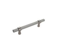 Keypak 10 Pack Knurled T Bar Pull Handles 96mm Hole Centre Satin Nickel - Modern Finish For Cabinets & Kitchen Drawers